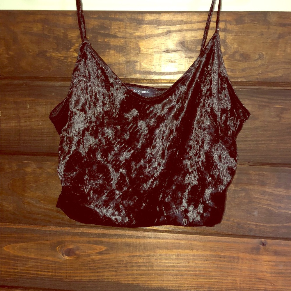 Velvet Black Crop Top